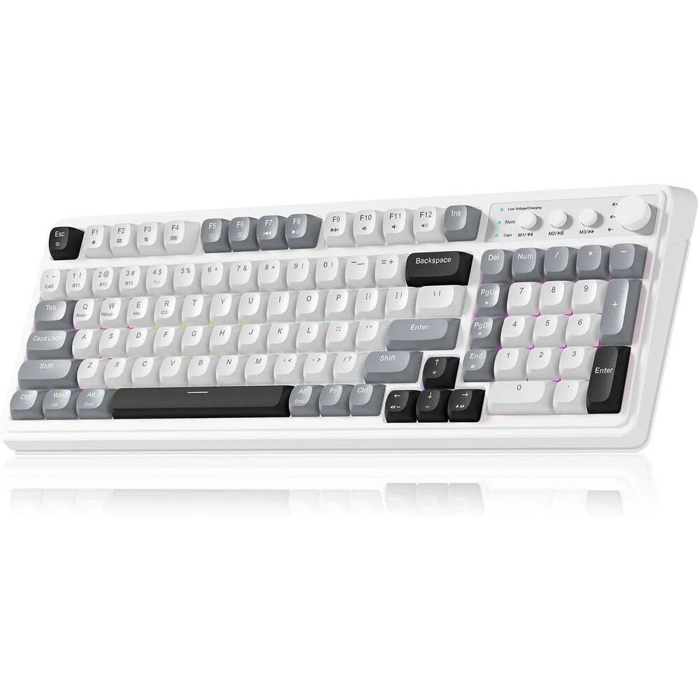 AULA S99 Wireless Gaming Keyboard RGB BT 2.4G USB-C Tri-Mode Gray